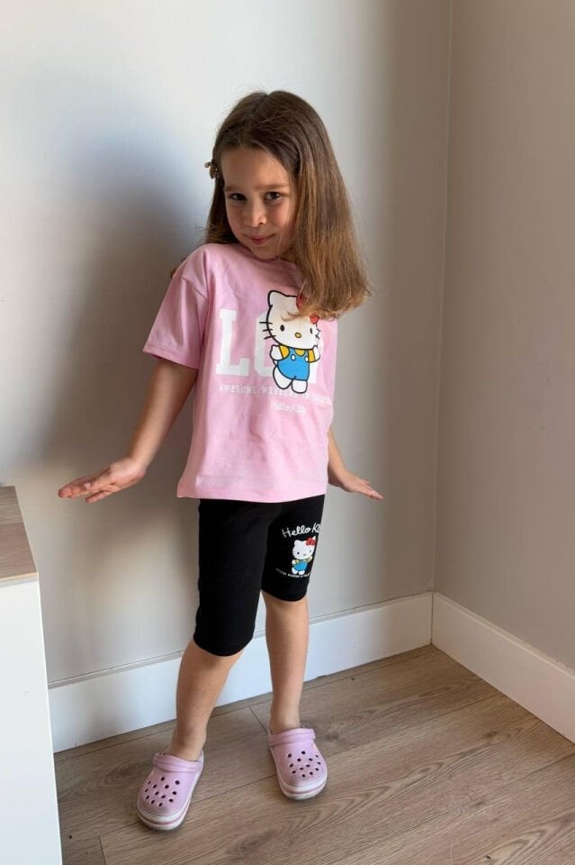 Hello Kitty Baskılı Şort Takım