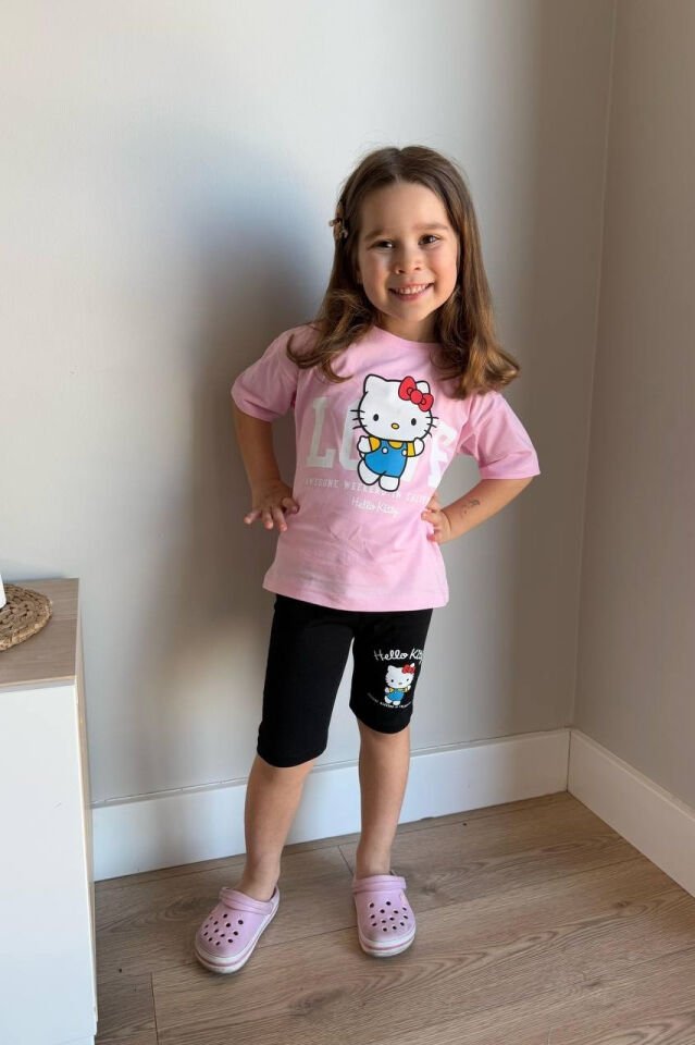 Hello Kitty Baskılı Şort Takım
