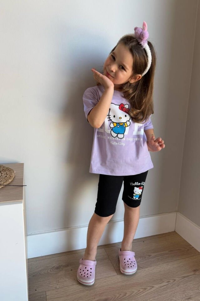 Hello Kitty Baskılı Şort Takım