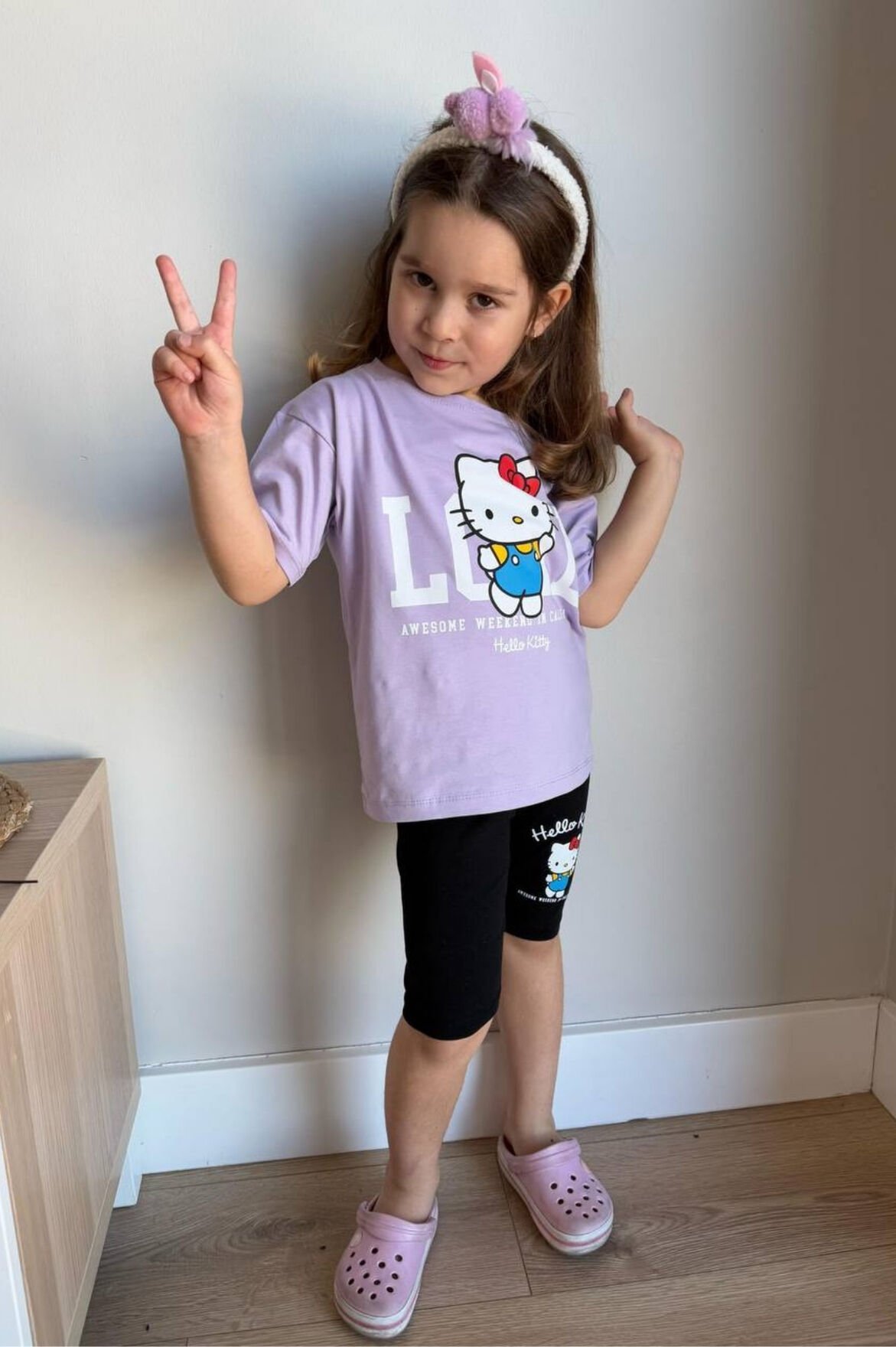 Hello Kitty Baskılı Şort Takım