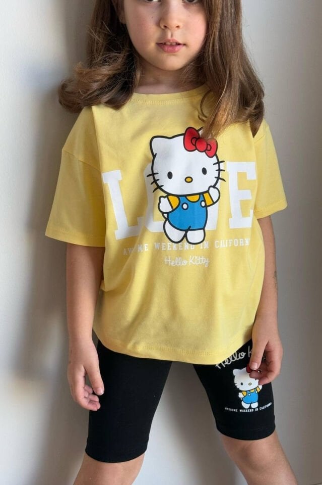 Hello Kitty Baskılı Şort Takım