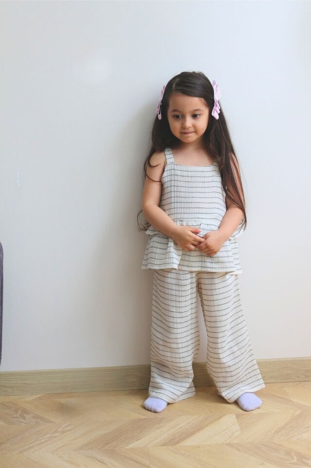 Müslin Kız Çocuk Takım