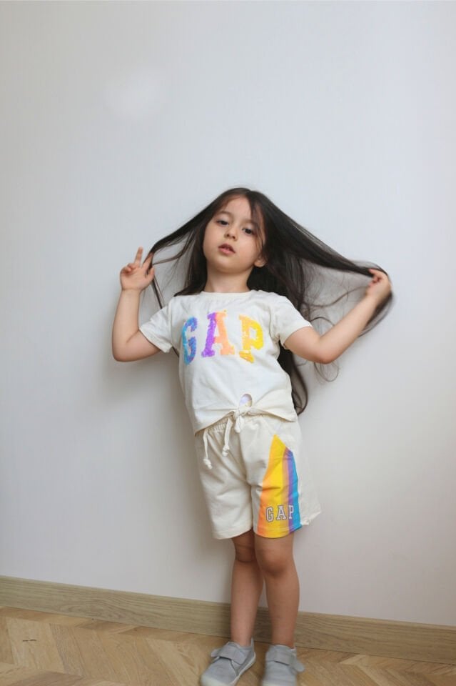 Renkli Kız Çocuk Takım