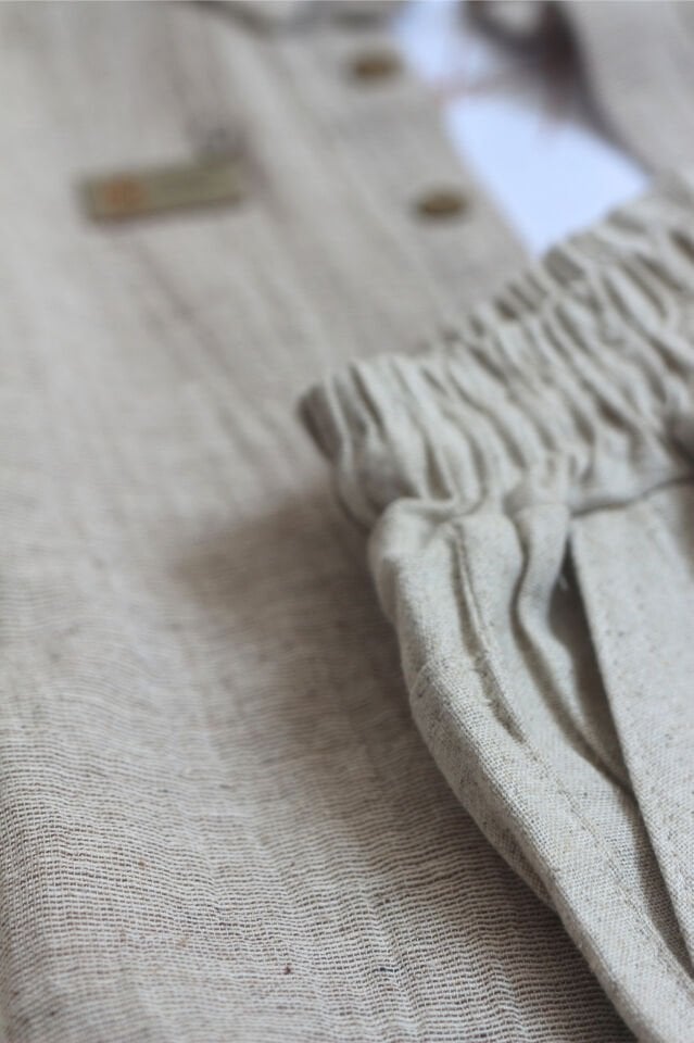 Üç Parça Keten Takım