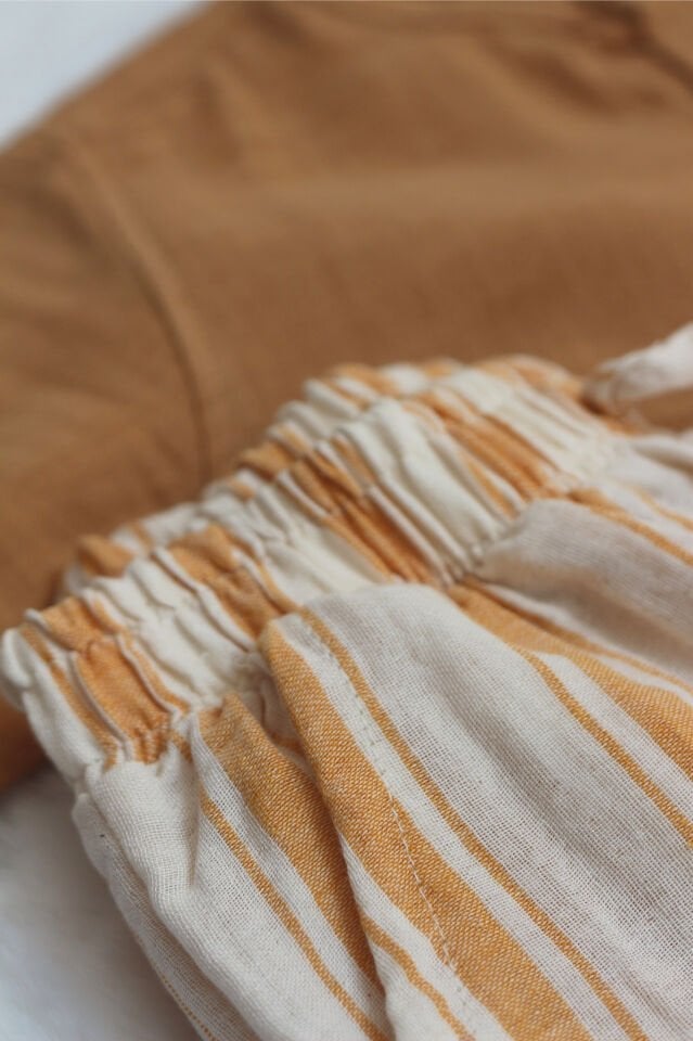 Sarı Müslin Gömlek Pantolon Takım