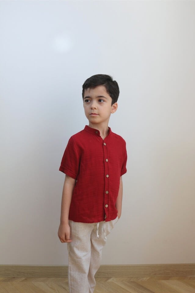 Müslin Gömlek & Keten Pantolon Takım