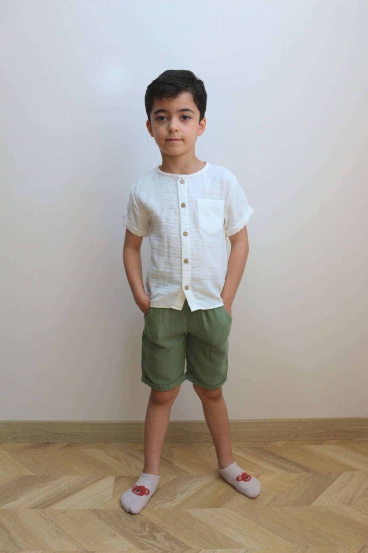 Müslin Kumaş Erkek Çocuk Takım