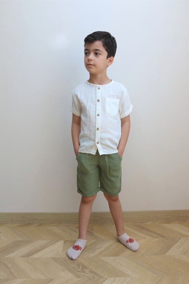 Müslin Kumaş Erkek Çocuk Takım