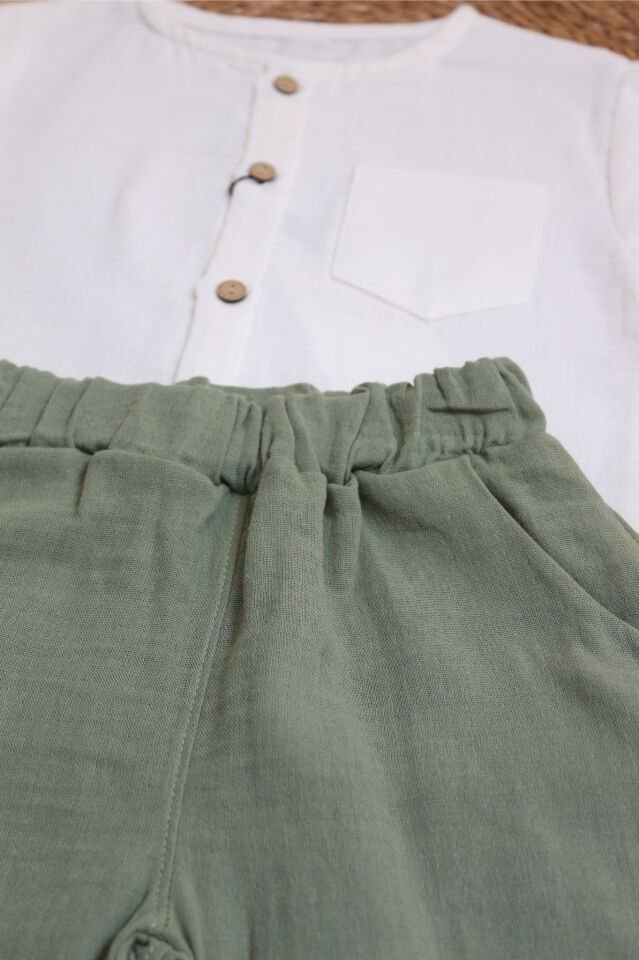 Müslin Kumaş Erkek Çocuk Takım