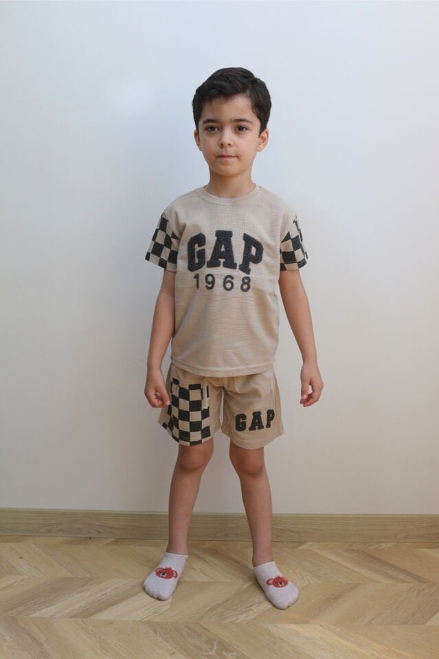 Dama Baskılı Erkek Çocuk Takım