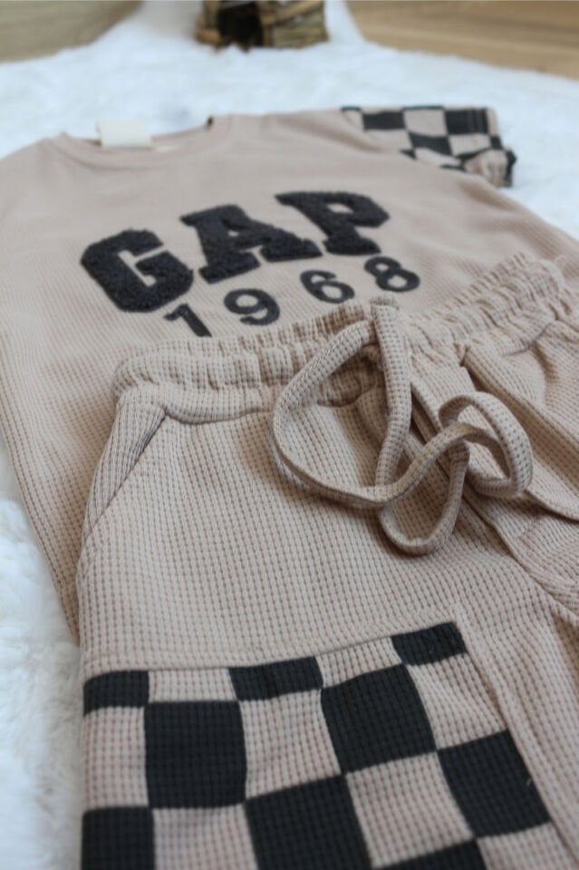 Dama Baskılı Erkek Çocuk Takım