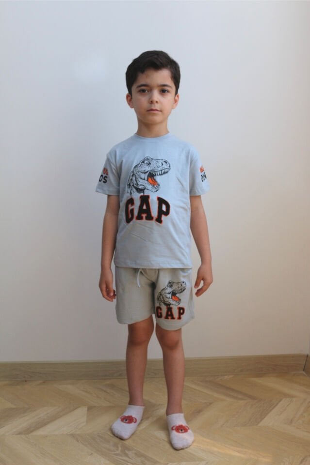 Dinozor Baskılı Erkek Çocuk Takım