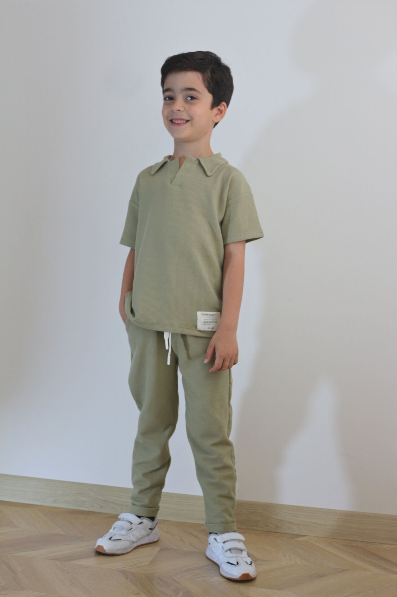 Waffle Yeşil Erkek Çocuk Takım