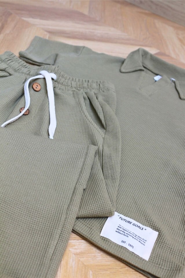 Waffle Yeşil Erkek Çocuk Takım