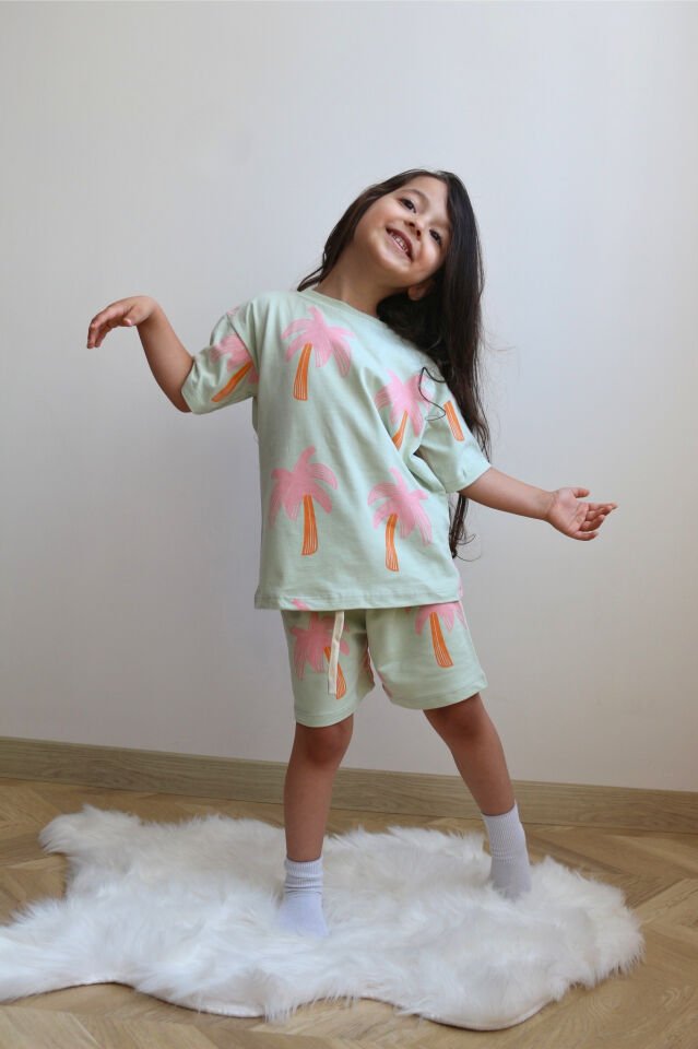 Oversize Palmiye Çocuk Takım