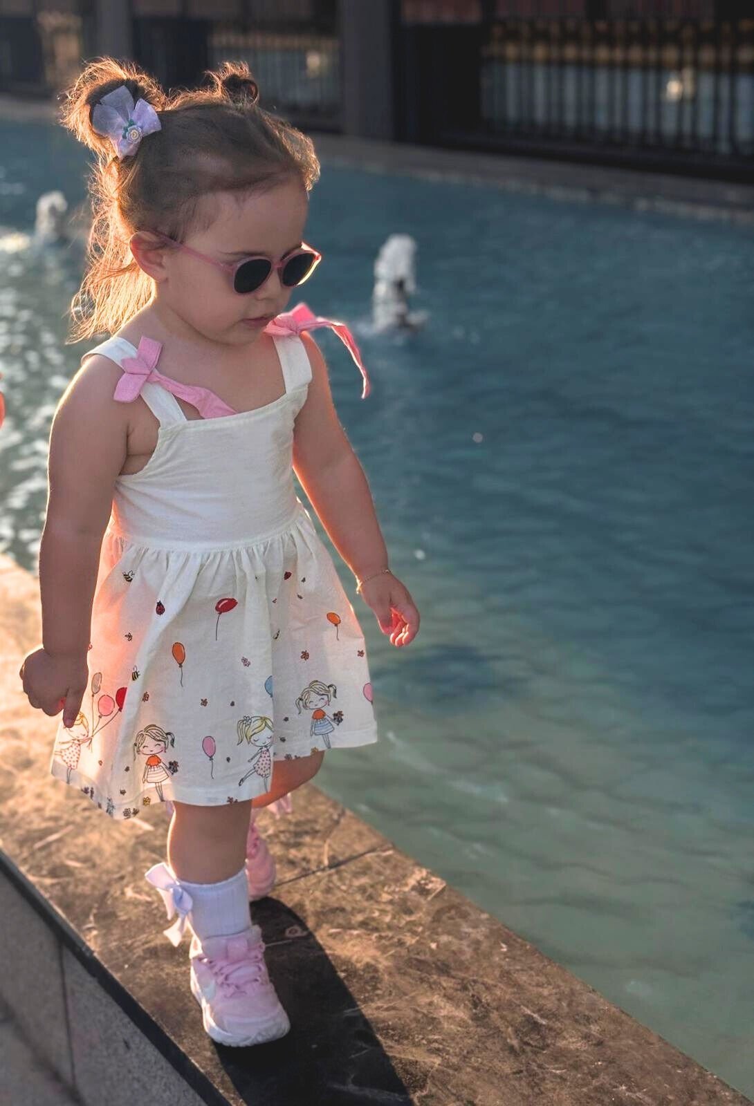 Yaz Temalı Kız Çocuk Elbise