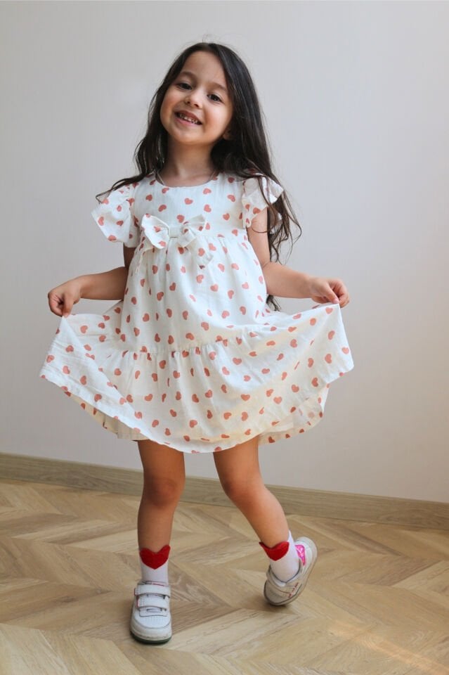 Kalpli Kız Çocuk Elbise