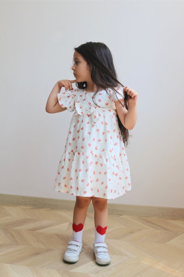 Kalpli Kız Çocuk Elbise